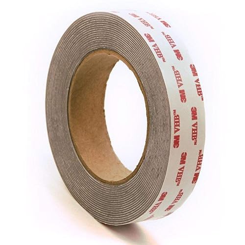 3M 4941 cinta de espuma acrílica de alta adherencia, cinta acrílica de doble cara adhesiva VHB, revestida, 45 milímetros de espesor, gris oscuro, 1"