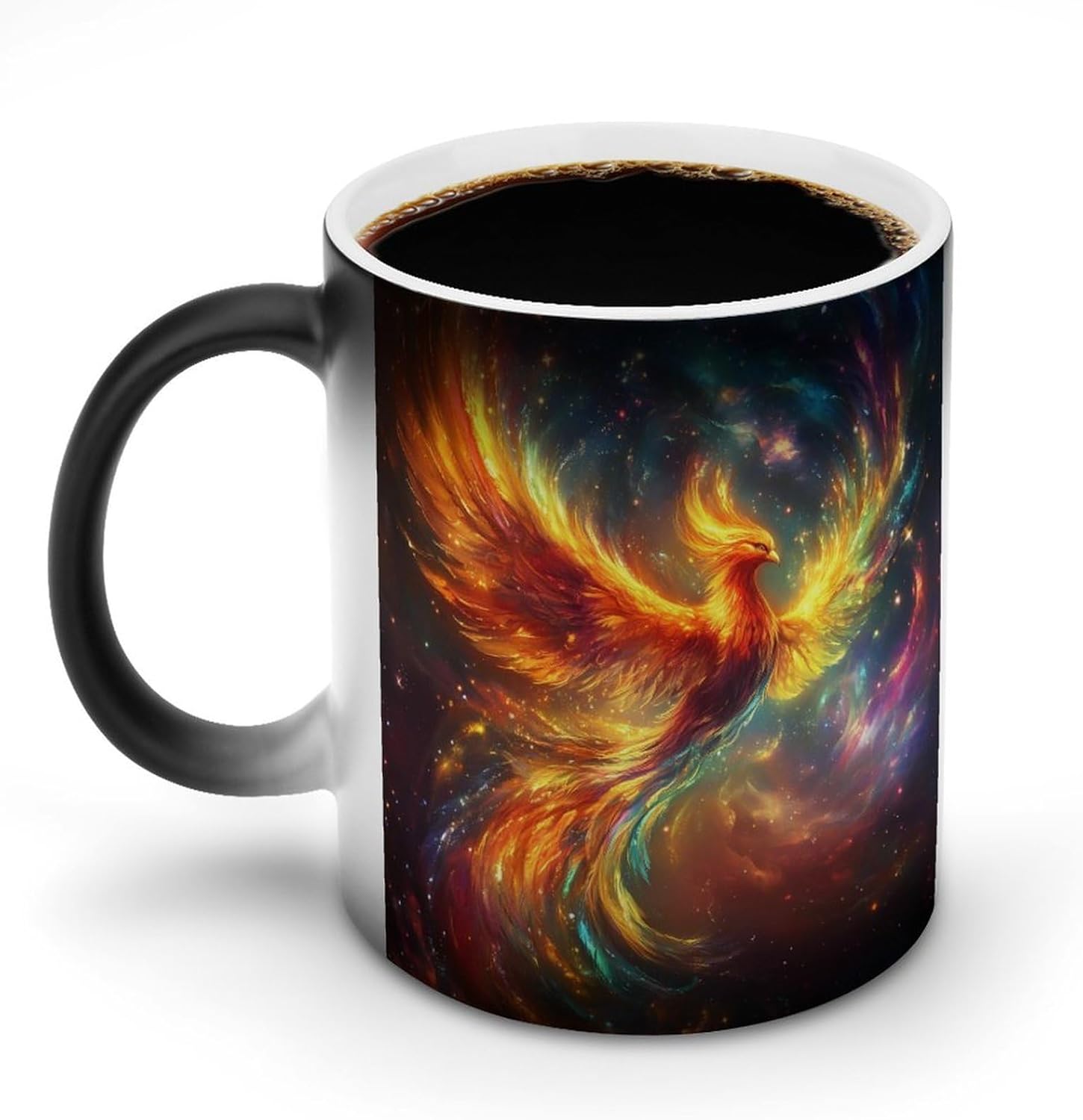 Phoenixs-Flying Funny Color Changing Coffee Mug Ceramic Magic Cup Personalized Discoloration Tea Mugs