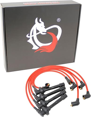 Dragon Fire Performance Street Series 0.335 in 500 Ohm - Cables de bujía compatibles con Honda Prelude 2.2L I4 OEM 1993-2001 compatible con PWJ326