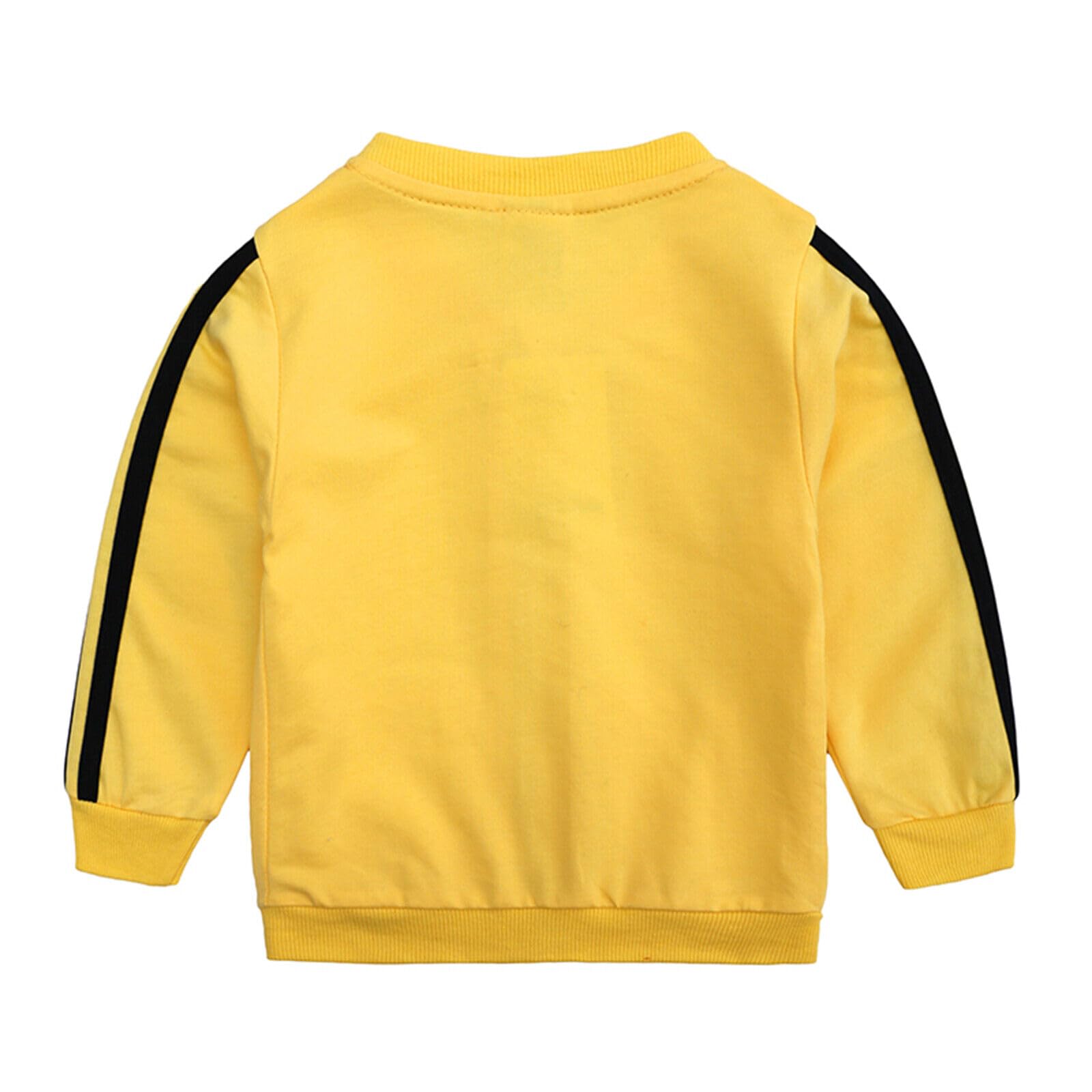 Ameeha stylish kids winter wear Jacket Joggers tracksuit clothing set for Boys & Girls (12 Months-24 Months, Yellow) 2