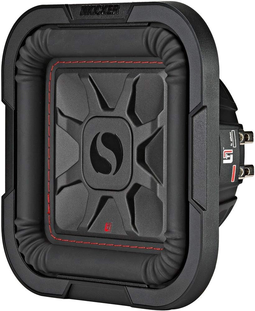 KICKER 46L7T84 L7T L7-Thin 8-Inch (20cm) Subwoofer, Dual Voice Coil, 4-Ohm, 350 Watt