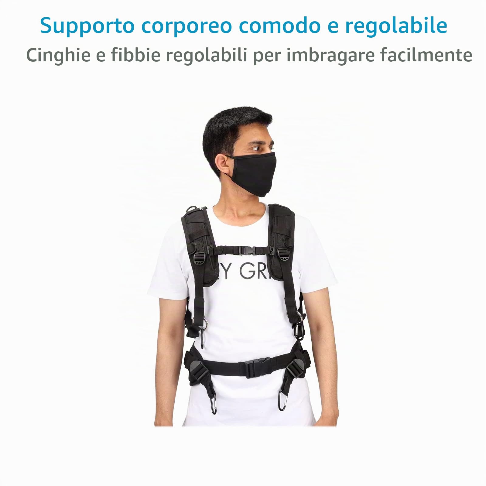 PROAIM Cube Universal Jacket per borse per registratori audio da campo. Gilet regolabile per registratori audio, fonici e mixer audio - Dotato di tasche per accessori. (JK-CBUH-01)