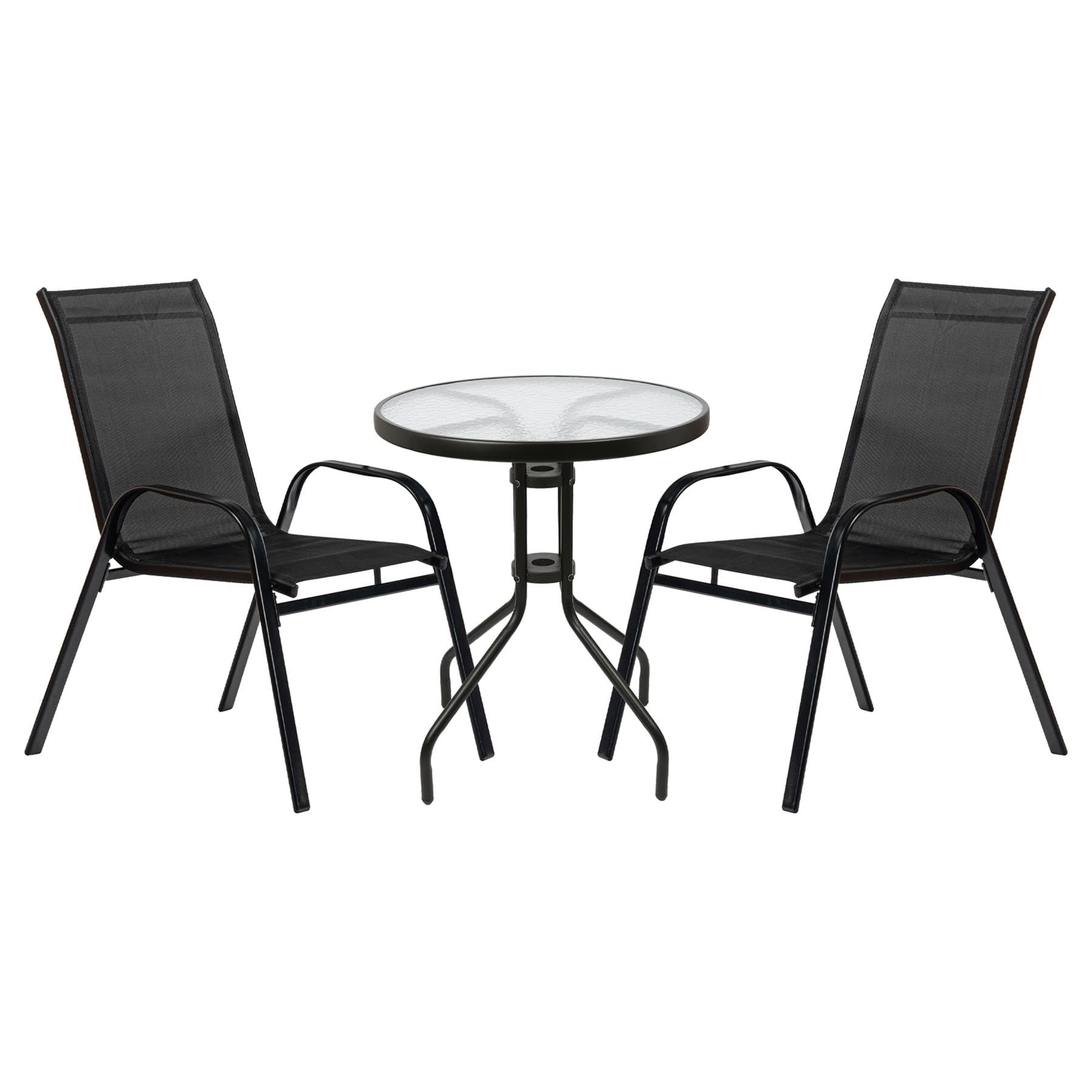 Harbour Housewares Metal 3pc Bistro Set - Black