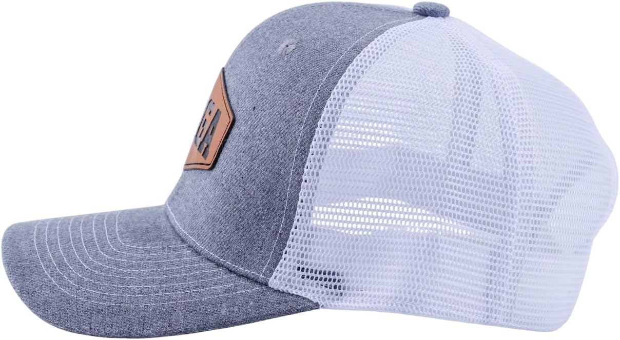 Maga Trucker Hat Mesh with Leather Patch – Adjustable Snapback Baseball Cap – Patriotic Hat for Men & Women - Image 4