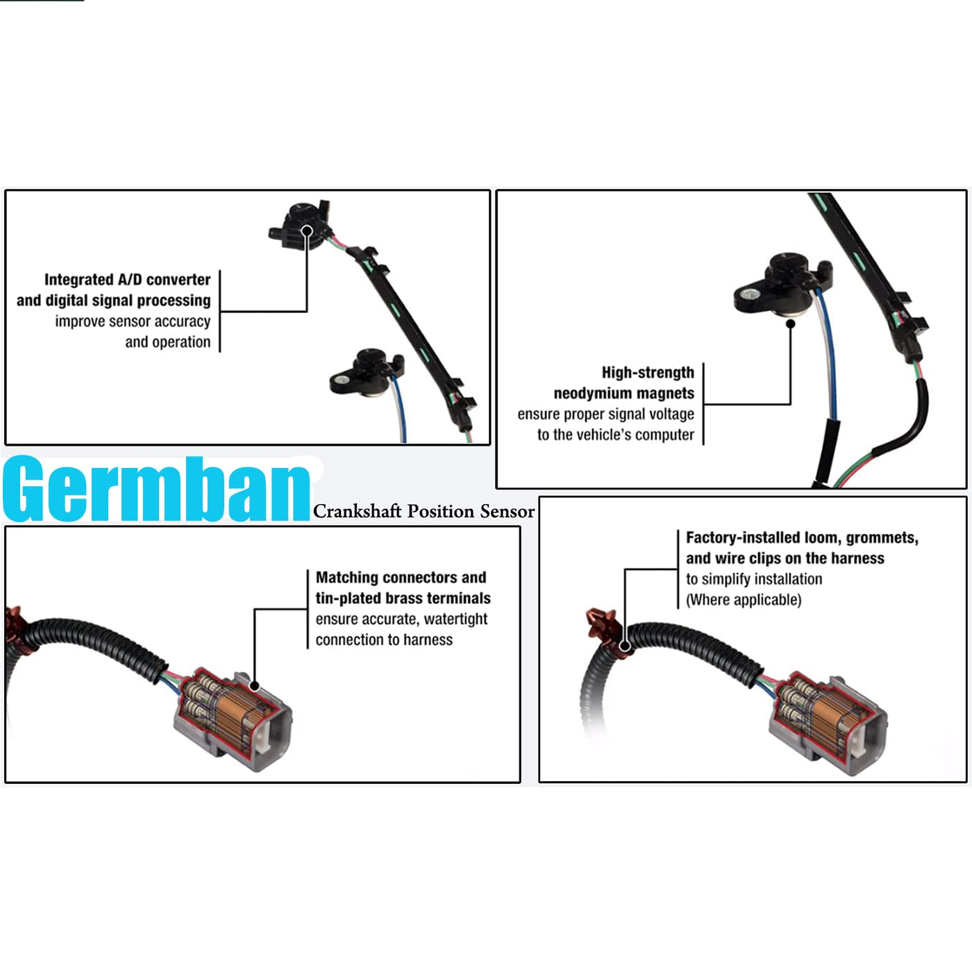 Germban 3280404B - Sensore albero motore 32804-04B per Harley Sportster 883 1200 XLC Iron 883