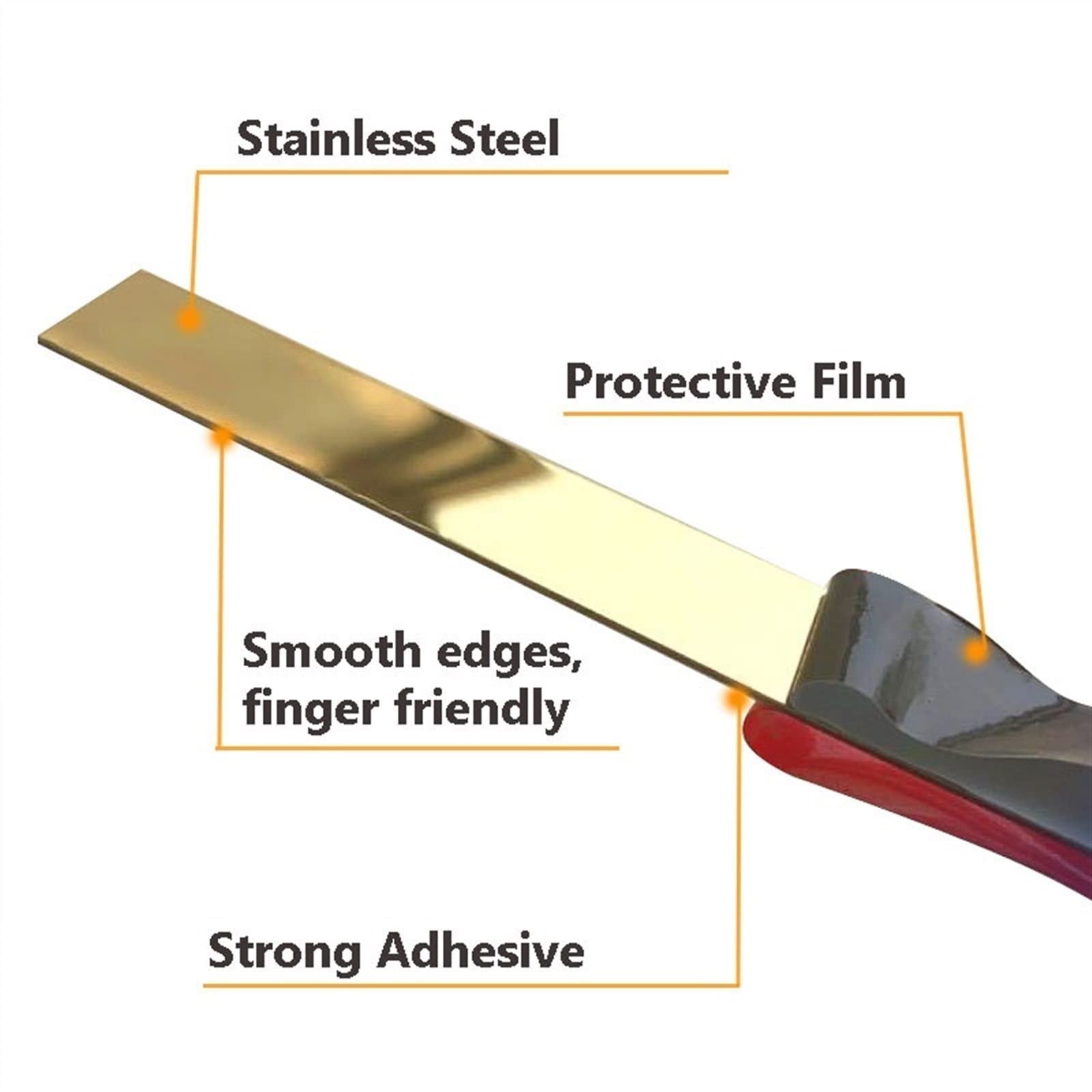 8ft Flexible Metalized Wall Molding Trim, Self Adhesive Wall Edging Strip, Ultra Thin Stainless Steel Decorative Trim for Ceiling, Mirror Frame and More(Silver Brushed,Width 2cm) - 4