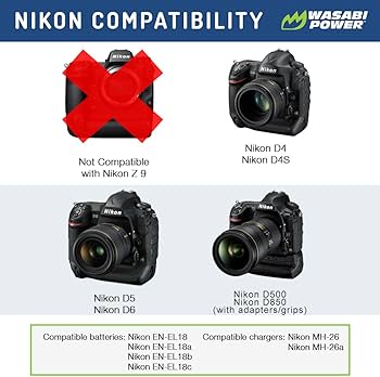 Amazon.com : Wasabi Power Battery for Nikon EN-EL18, EN-EL18a, EN