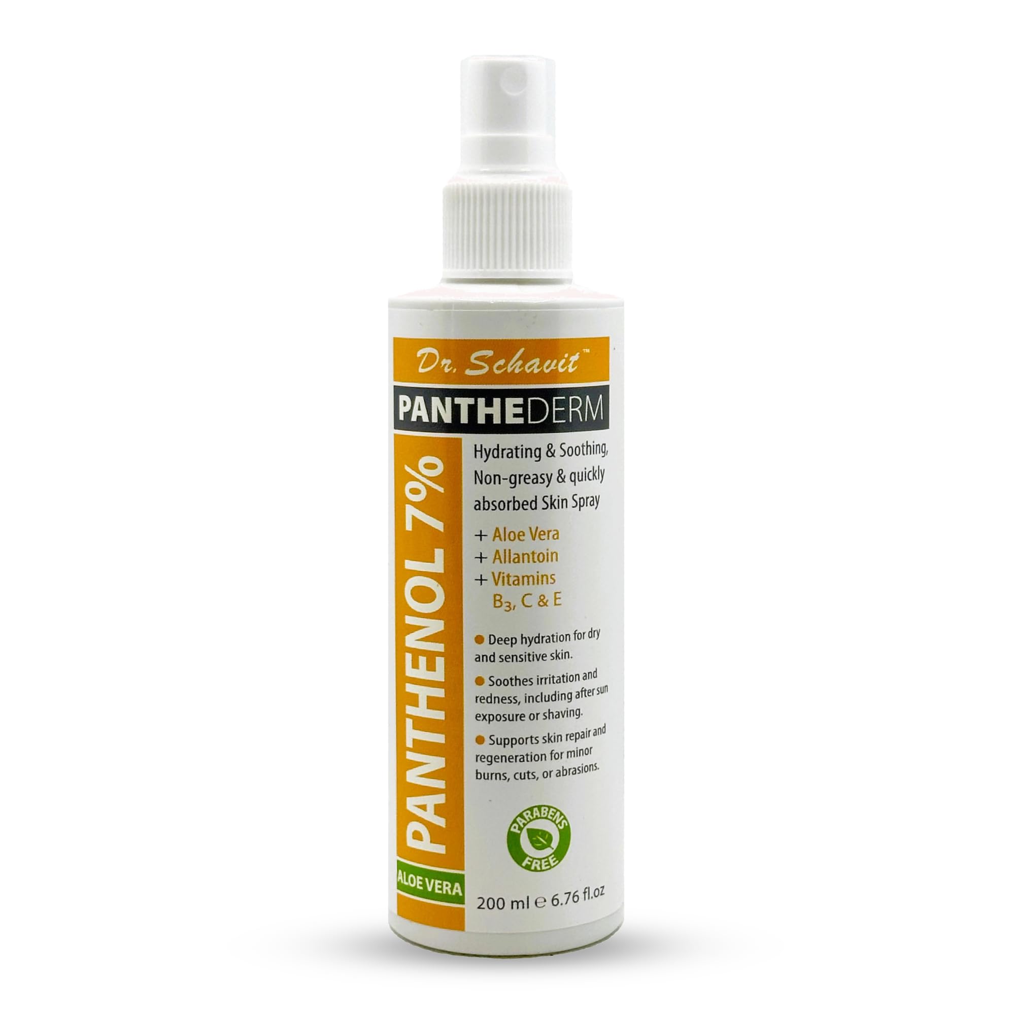Amazon.com : DR. SCHAVIT PantheDerm Aloe Vera & Panthenol 7% Skin Spray   Hydrating & Soothing Face & Body Mist for Dry, Sensitive, or Irritated Skin   After Sun, Shaving, Burns, Post-Laser,