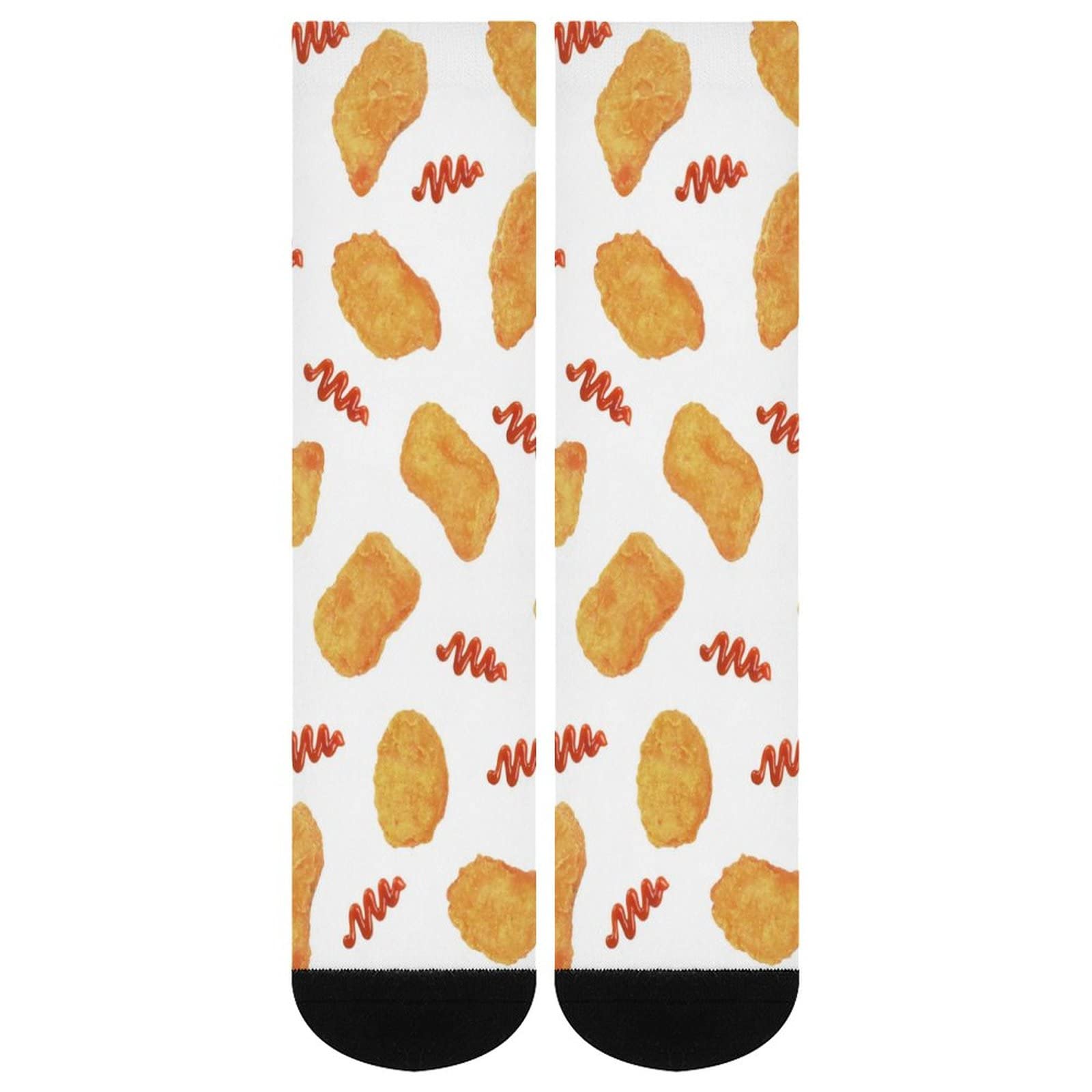 Cow Strawberry Crew Sock Funky Pattern Design Soft Cotton Socks ,Unisex Dress Socks Gift for Men Women Teen Kids