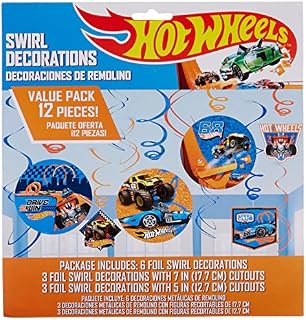 Amscan 670496 Hot Wheels Foil Swirl Decorating Kit, Multicolor