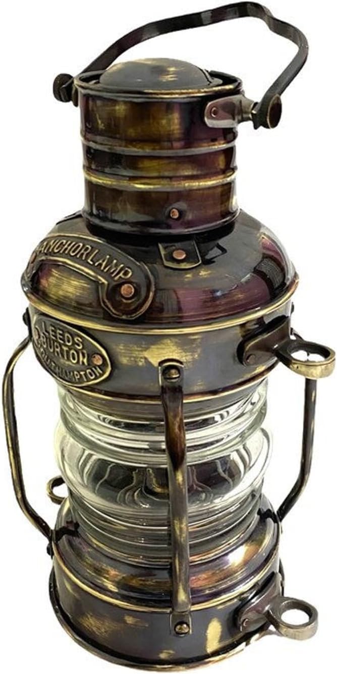Aluminium Anchor Oil Lantern/Lamp 12" Ship Hanging Lamp/Lantern Maritime Brass Anchor Oil Burner, Home Decor Accessories, Antique Lamp.