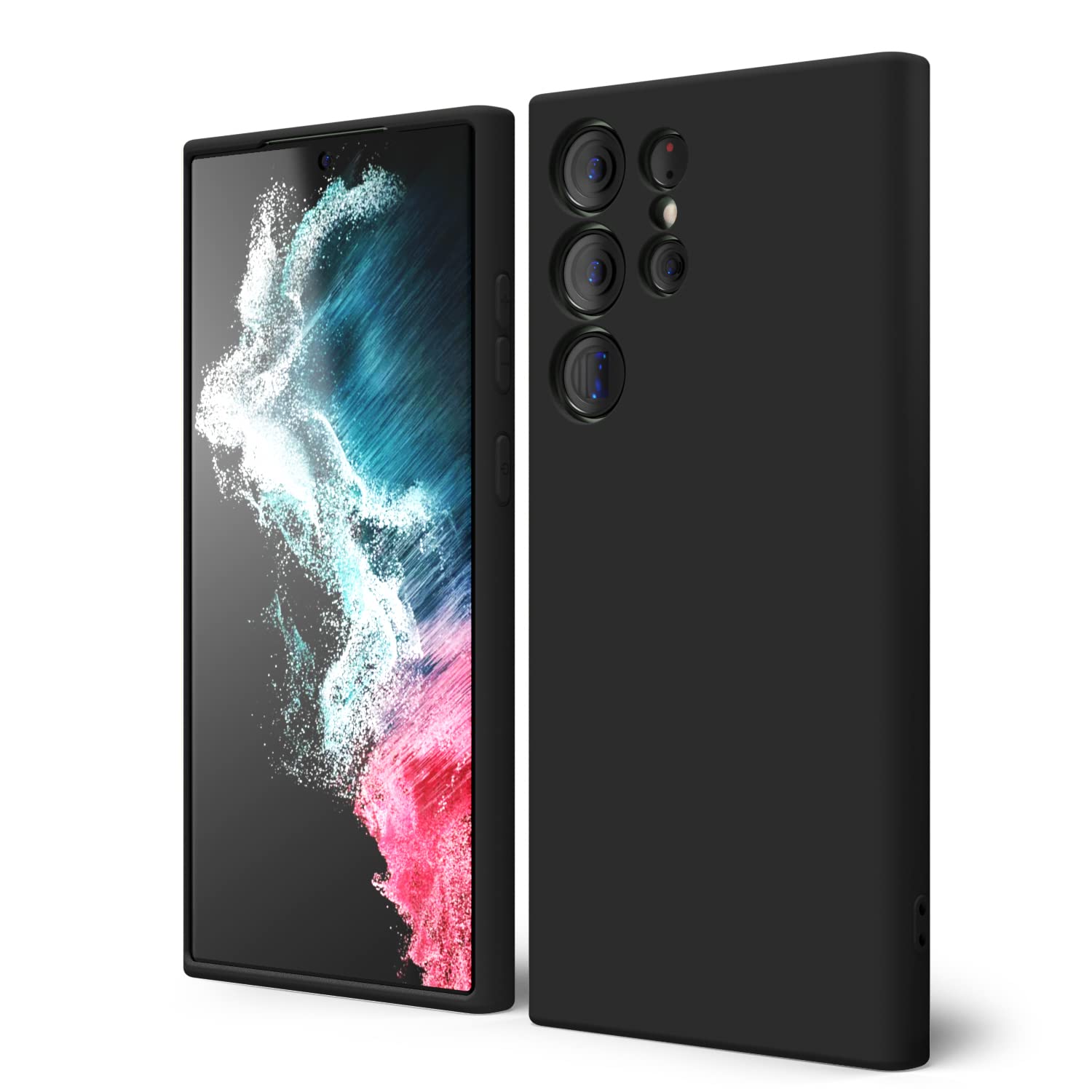 oakxco Silikonowe etui do Samsung Galaxy S22 Ultra, z ochroną aparatu, ultra cienkie, kolorowe, dla dziewcząt, jednokolorowe etui na telefon komórkowy, smukłe, matowe, miękkie tworzywo TPU, gładkie