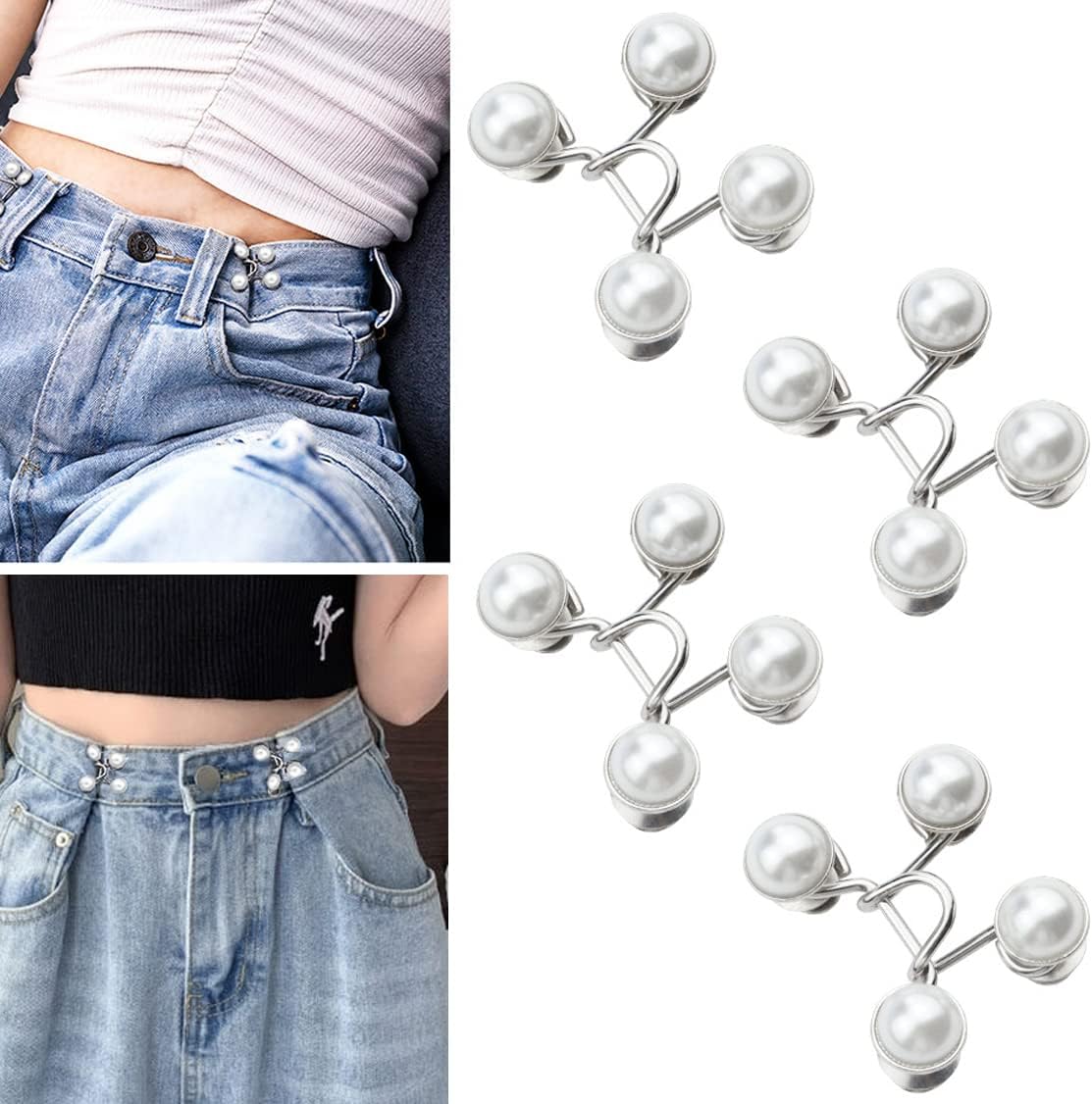 WZT 20 Pieces Adjustable Waist Buckle Extender Set Jeans Extender Waist Extender Button for Pants Adjustable Jean