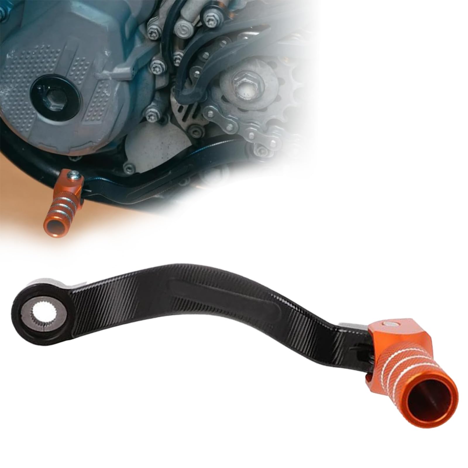 JFG RACING Leva Cambio Moto,Leva Cambio Pieghevole in Alluminio CNC per SX XC XCW SXF XCFW EXC EXC-R MXC XCF SMR XCR-W FC FE FS Arancione