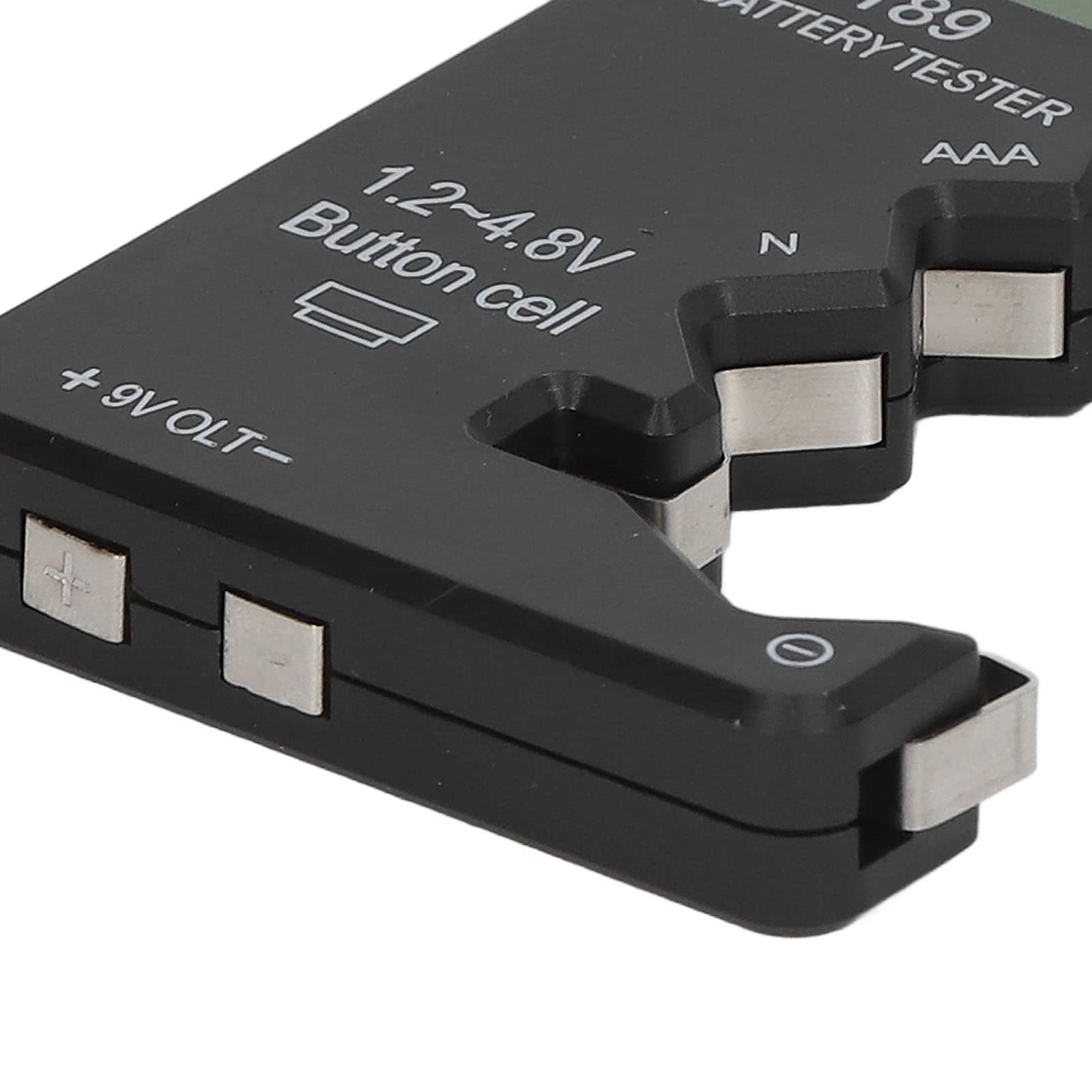 Battery Capacity Tester Digital Battery Checker Meter for C AA AAA D N 9V 6F22 1.5V 3V Button (Black)