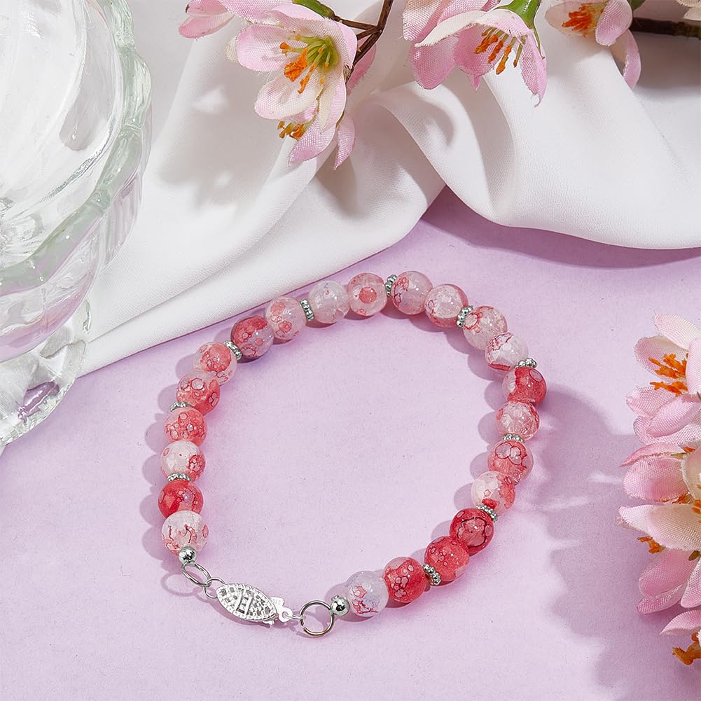 2 Stück Sterling Silber Perlenfiligran Halskettenverschluss, 14.5mm Ovaler Filigraner Fischhaken Verschluss Pferdeauge Schiebeverschlüsse Armband Verbinder Für Halsketten Armbänder Ketten