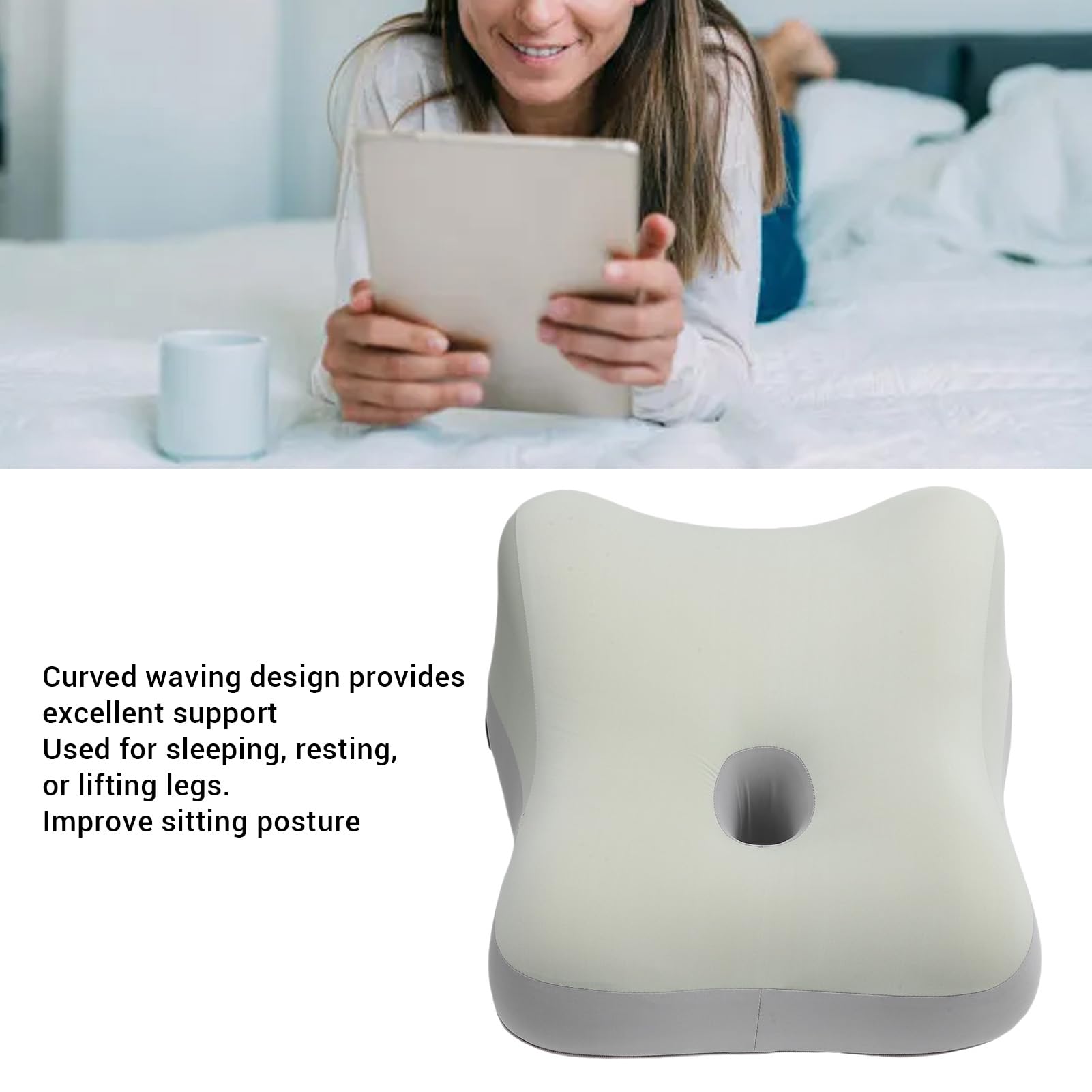 ZJchao Almohada de Algodón de Algodón de Cojín de Cojín para Que Duerme en Reposo en Las Piernas Elevadoras con Soporte para el Cuerpo Multi Posición de Uso (Green)