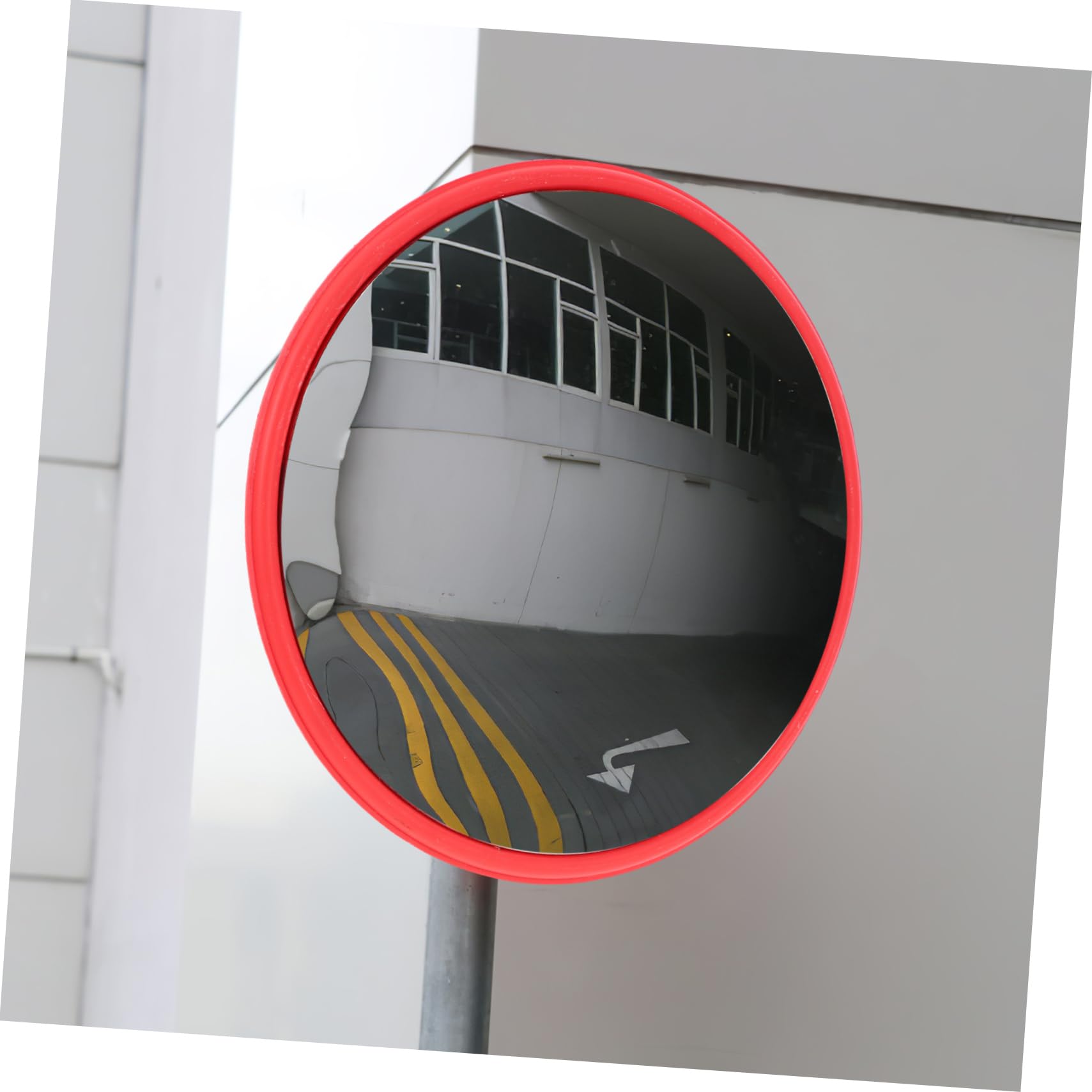 Gatuida Espejo Convexo de Seguridad Vial Ajustable de 30cm para Estacionamiento y Exteriores Ángulo Amplio, Material Abs y PC Resistente Herramientas de Instalación