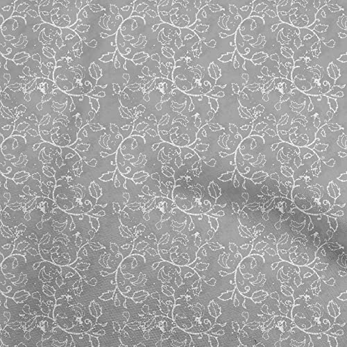 oneOone Viscose Jersey Gray Fabric Aian Batik Quilting Supplies Print Sewing Fabric by The Yard 60 Inch Wide-74