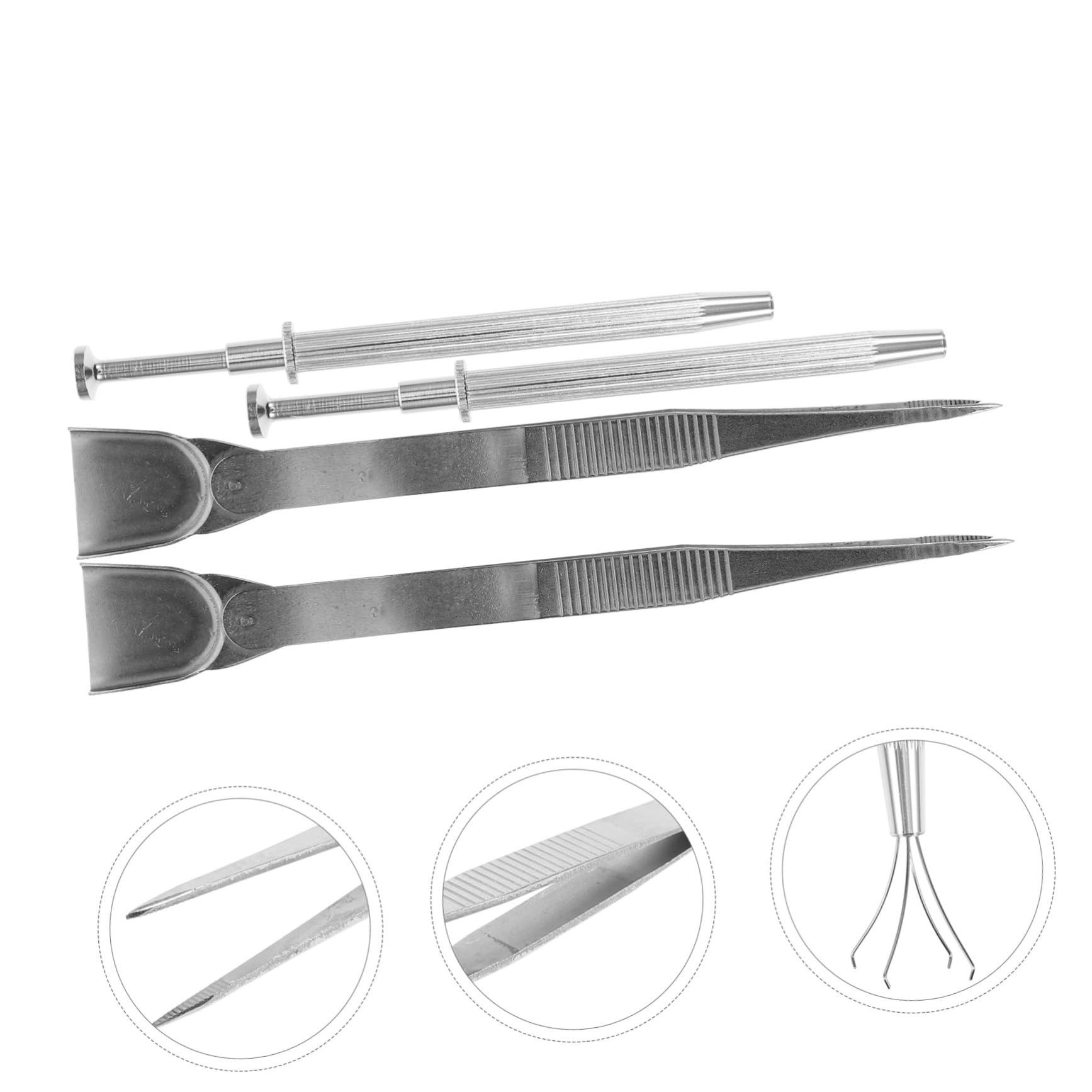 Ciieeo 5sets Strumenti per Decorare Torte Alluminio con Pinzette e Scopino per Utensili per Decorazioni Eleganti per Dolci e Biscotti