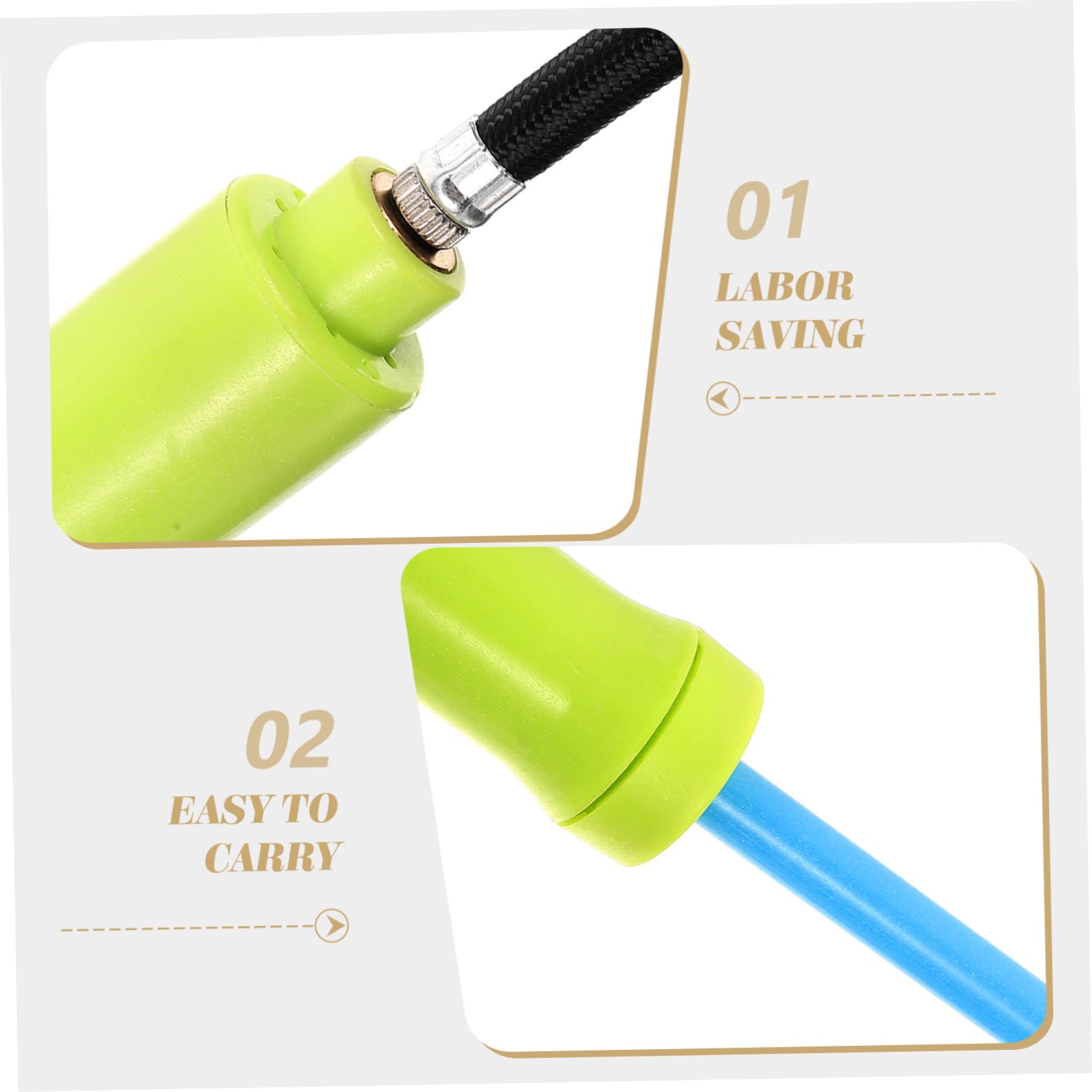 TOYANDONA Mini Inflador Portátil para Diminuto Aire Inflable Práctica De Bicicleta Amarillo Abs