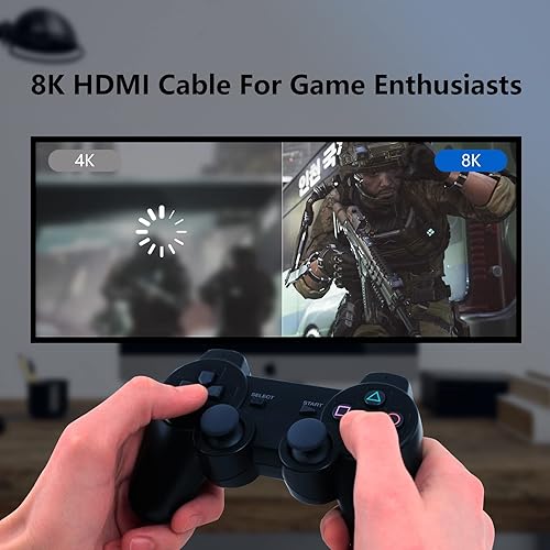 Miniatura 6 de Cable HDMI 2.1 de 8K de 25 pies, 48 Gbps de ultra alta velocidad para juegos trenzados, compatible con 8K 60HZ4K 120Hz, eARC, HDR dinámico, HDCP