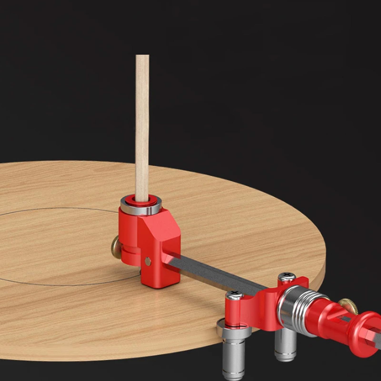 Trazador de Doble Propósito, Herramienta de Dibujo de Líneas Paralelas, Regla de Circular de Aleación de Aluminio con Marcas Claras, Ideal para Carpintería, Marcado de Líneas Rectas y Arcos