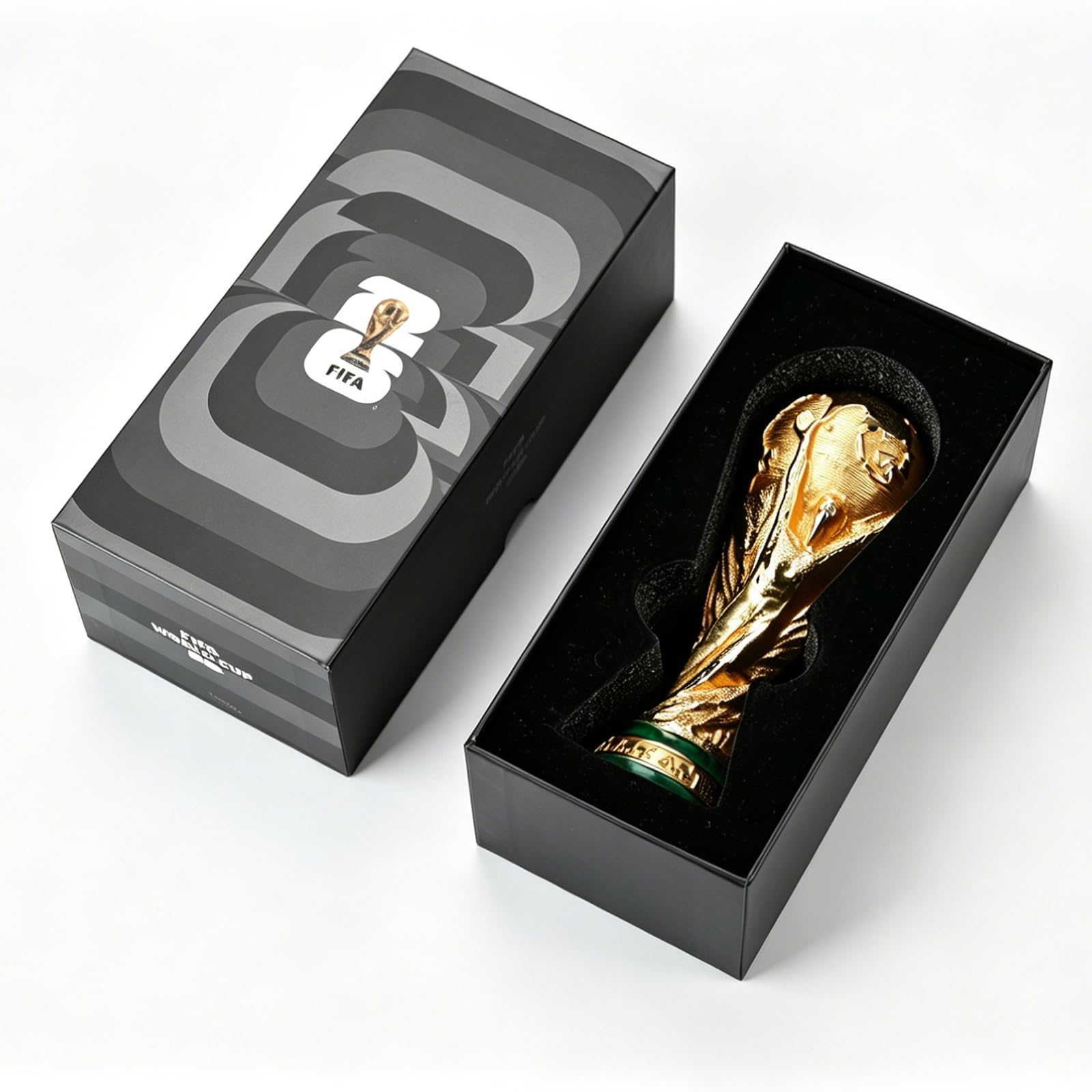 Regalo FIFA World Cup 2026, Trofeo 3D Ufficiale FIFA Coppa del Mondo 2026, 150 mm, in Lega di Zinco Premium, da Collezione, Durevole, per scrivania, Ufficio e Memorabilia Calcio