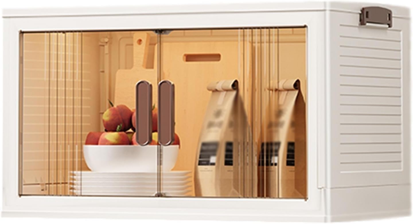 Large Stackable Plastic Storage Containers With Wheels Under Sink Organizers For Kitchen, Bathroom 60x34x38.5Cm