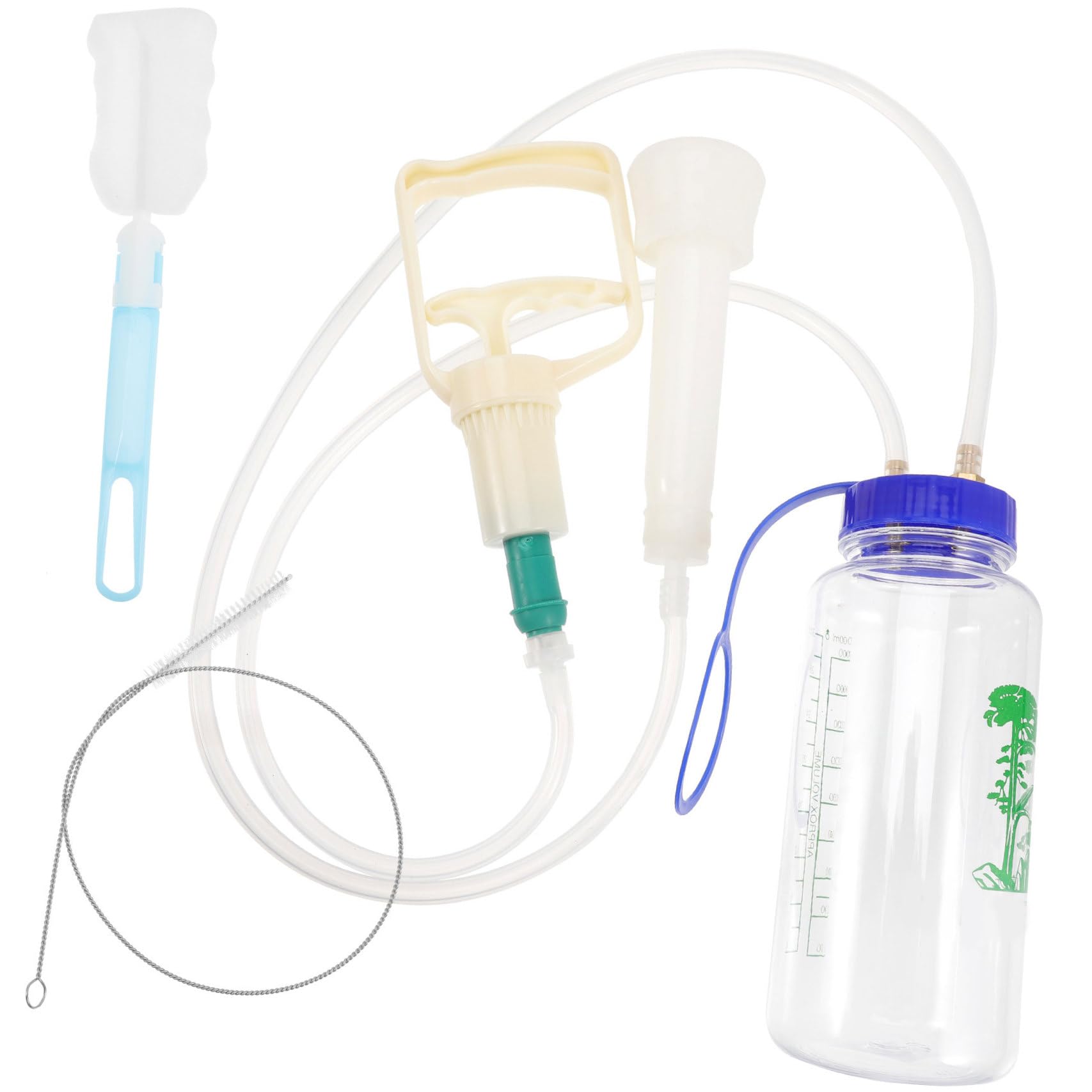 Macchina in Plastica per Mungitura Manuale Portatile Spazzola di Pulizia in Acciaio e Bottiglia per Mucche e Pecore Adatta per Aziende Agricole