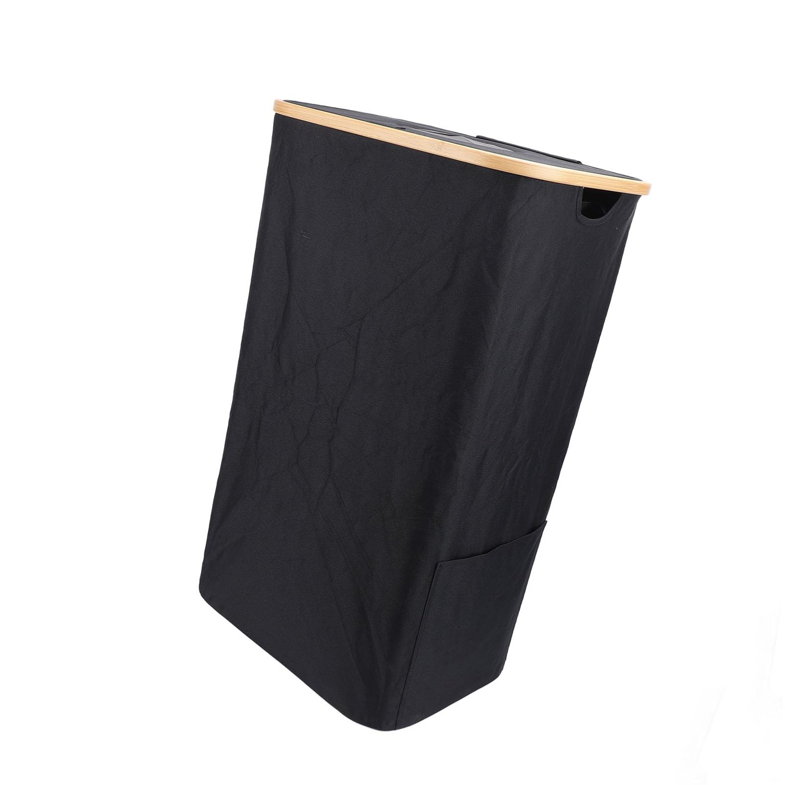 Poubelle de Recyclage, Panier de Recyclage en Bambou Pliable et étroit en Tissu Oxford, Panier de Sac Intérieur Amovible et Lavable, Idéal pour la Cuisine, le Bureau, la Maison, l'Intérieur