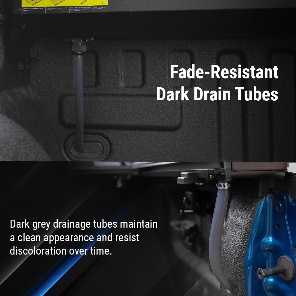 Syneticusa Stealth Black Retractable Hard Tonneau Cover T-Slot Rails Fits 2016-2026 Tacoma 5ft Truck Bed Premium Edition Accessories Waterproof