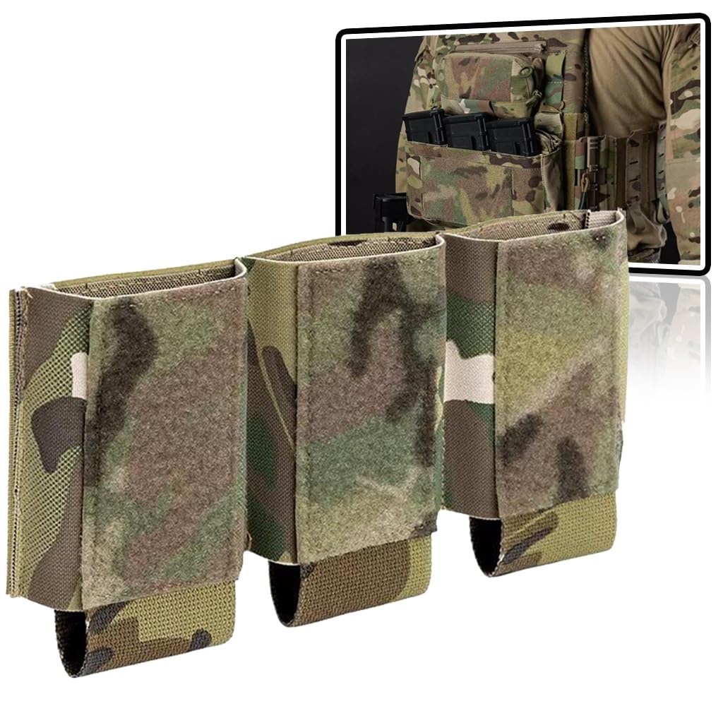 Pochette tactique chargeur triple pour gilet thoracique en mission