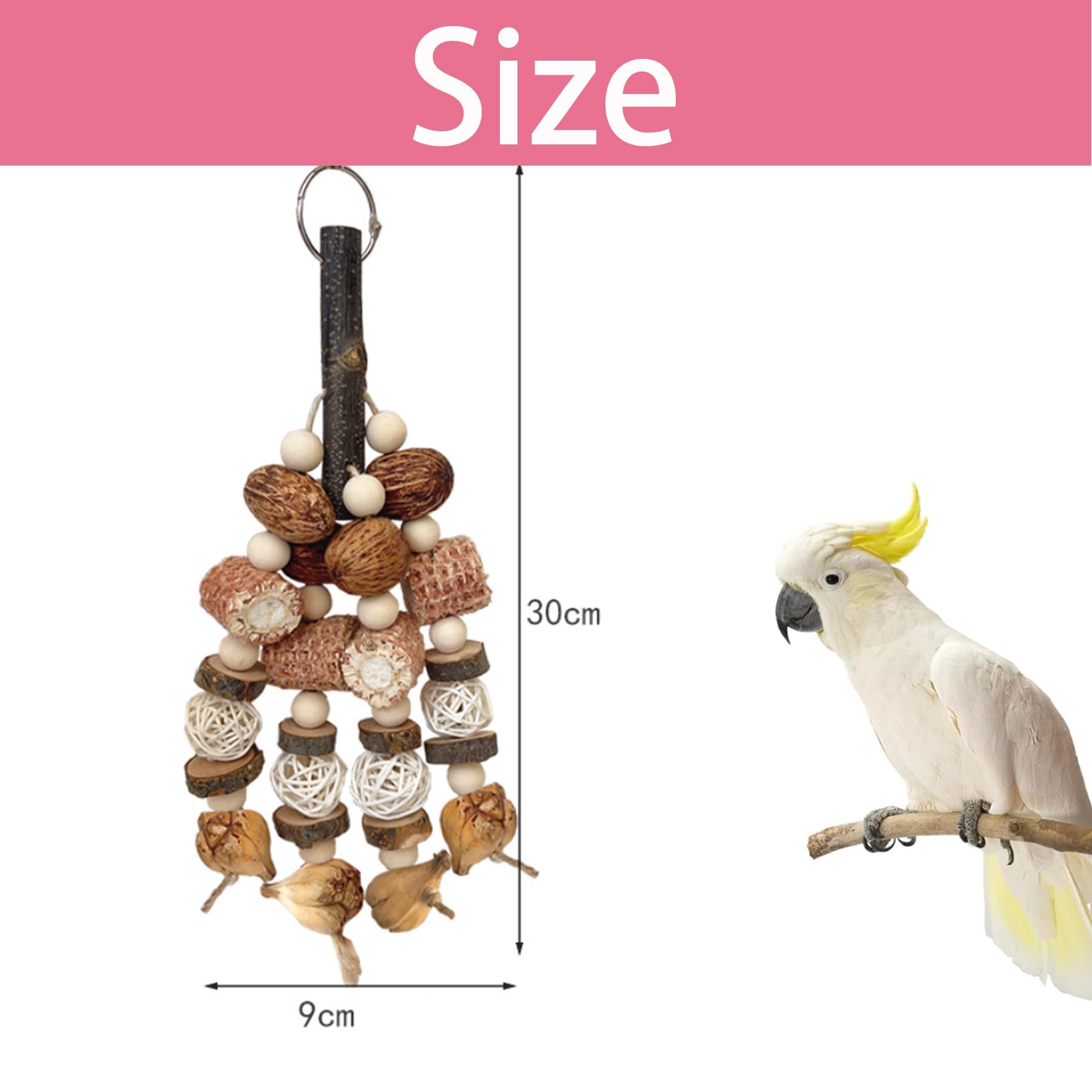 Lulullaby Bird Chewing Toy, Parrot Toy, Corn Cob Hanging Cage Toy - Image 2