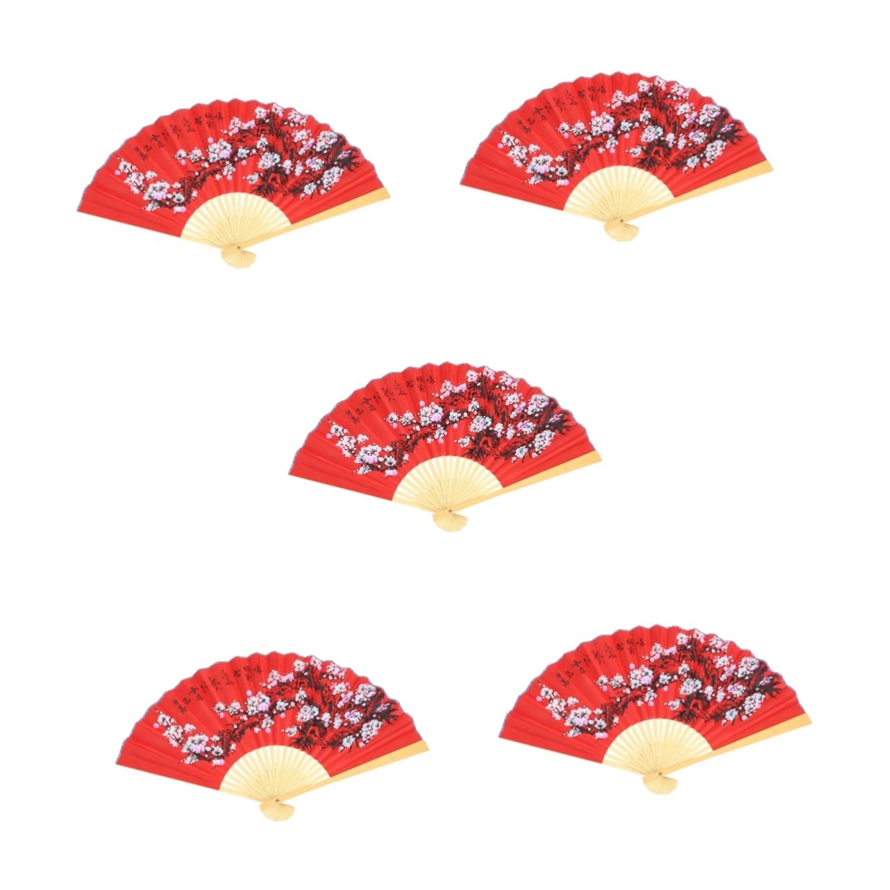 5 Piezas Gran Aficionado Gran Abanico Oriental Decorativo Abanico Chino Colgando decoración de Pared Pieza Decorativa Decoraciones de Ceremonia de Boda abanicos con Pintura China TOPBATHY