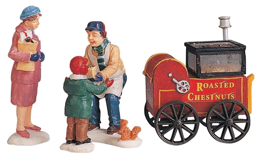 Lemax Roasted Chestnut Stand Set/4 Christmas Collection