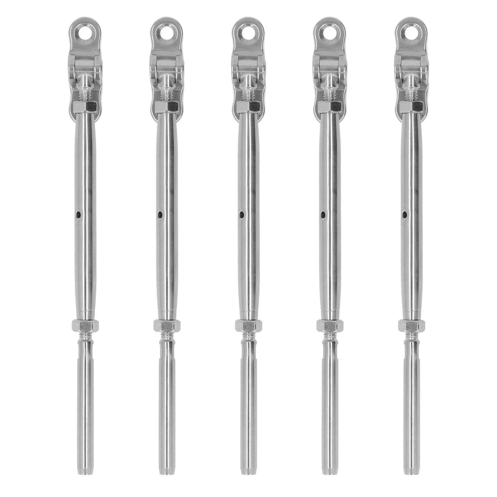 Respicefinem Staless Swage 22×10×3 5Pcs Thread Swage Lag Screw Stainless Steel 3 16In Cable Railing Swage Lag Screw for Industry