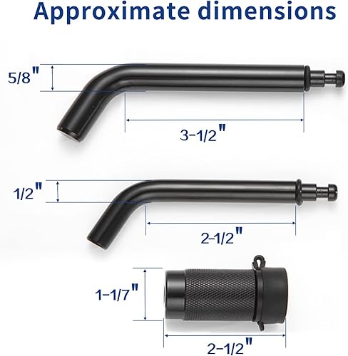 Miniatura 2 de METOWARE Cerraduras de enganche de remolque, pasadores dobles de 12 pulgadas y 58 pulgadas de diámetro para enganches de clase I-IV, bloqueo de