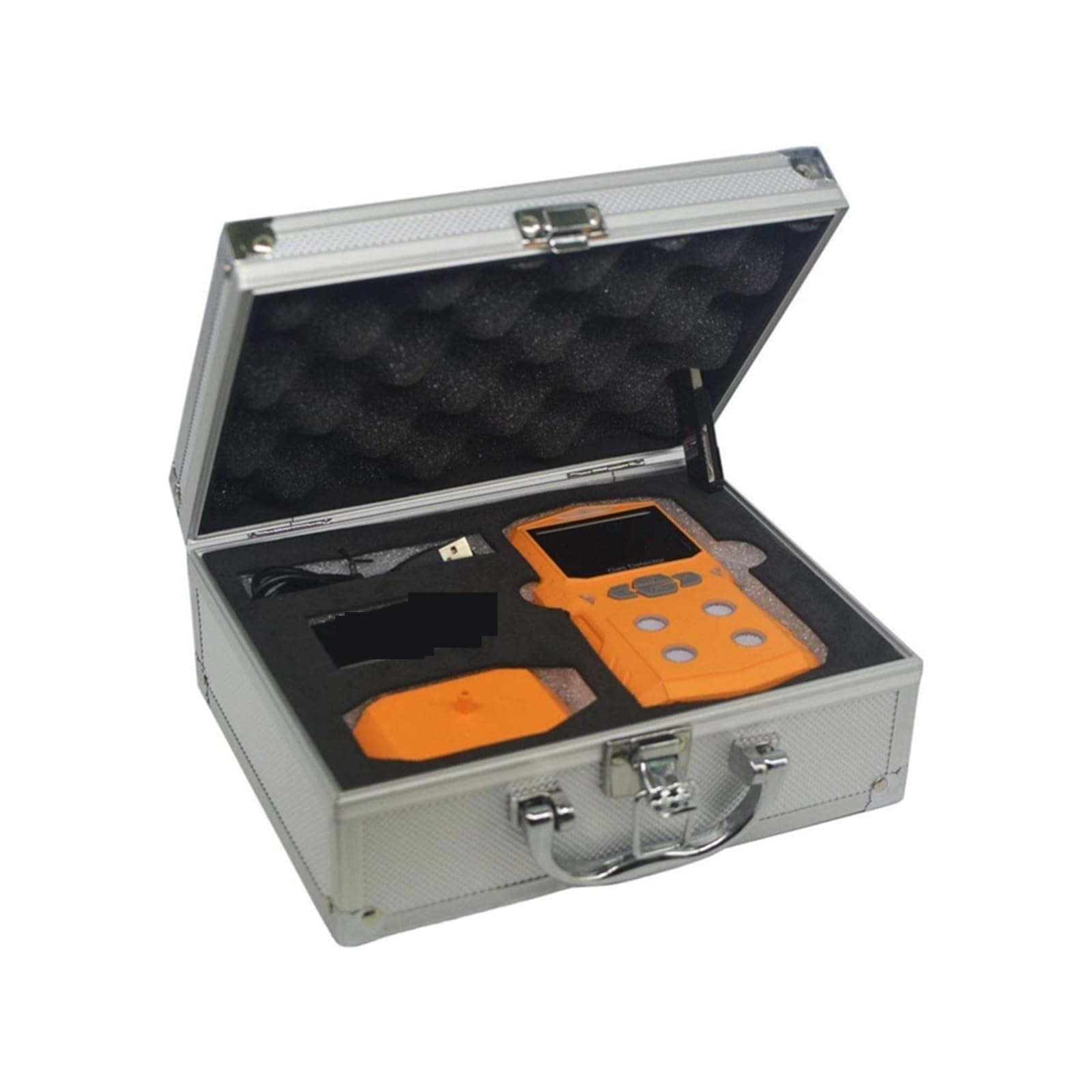 Détecteur de gaz 4 en 1 Analyseur Portable Moniteur Multi-gaz Écran Couleur avec Batterie Rechargeable Graphique Alarme Lumineuse sonore Tests précis(Giallo)