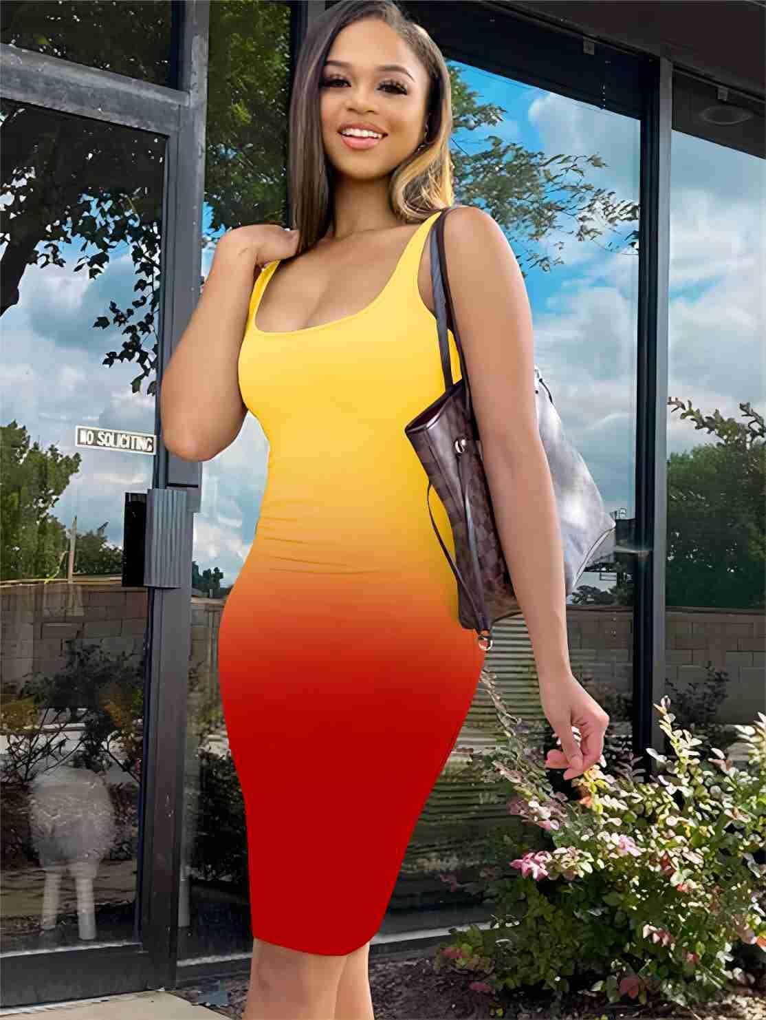 Mrskoala Women Midi Tank Dresses Sexy Club Casual Dress Summer - Image 4