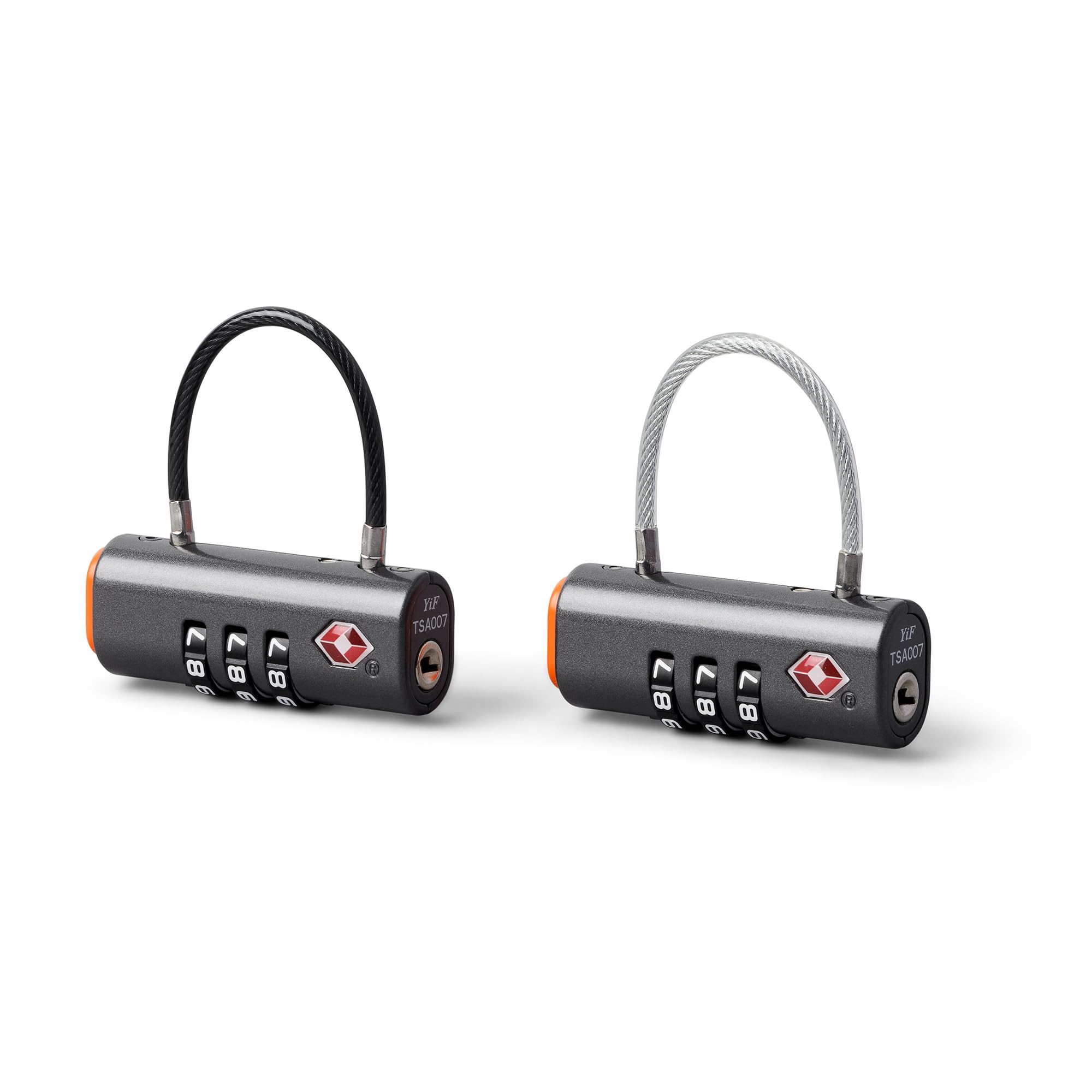 Bellroy Travel Lock Duo (set di 2 lucchetti TSA per bagagli ampiamente adattabili e con combinazione) - Graphite