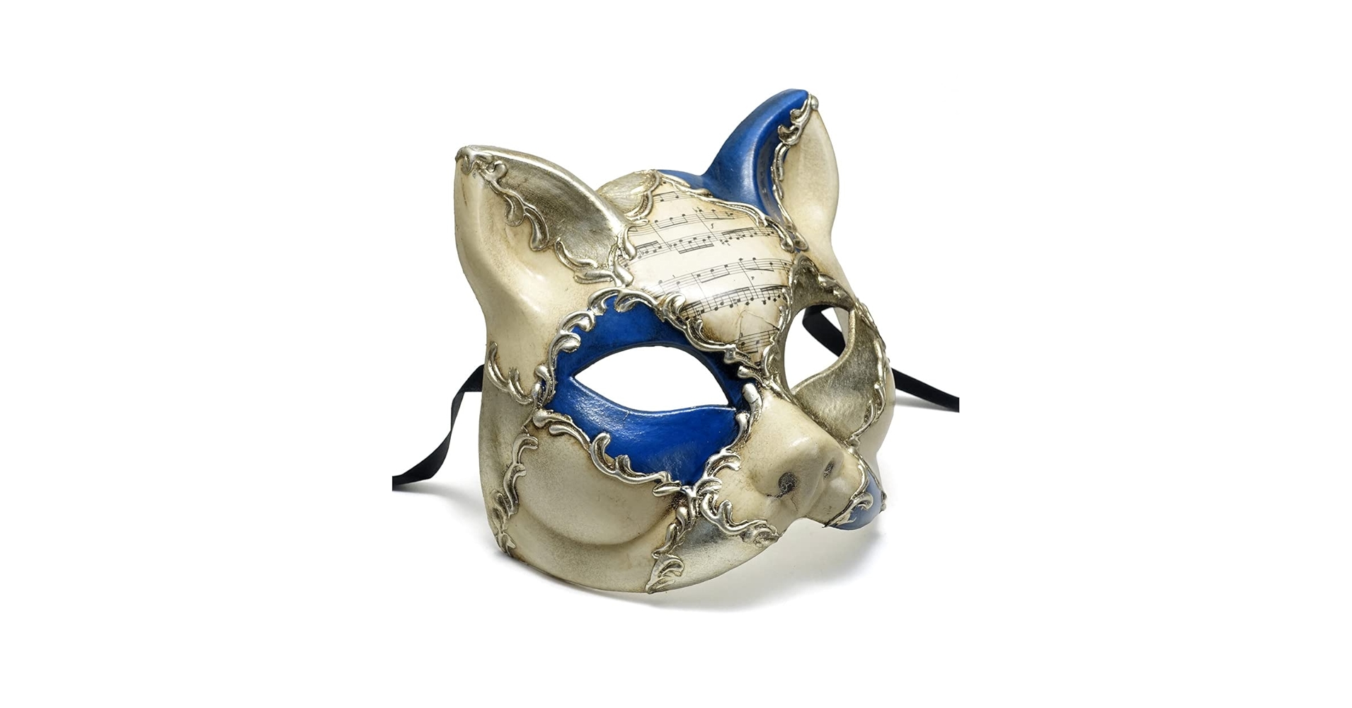 イタリア ベネチアンマスク マスケラ ネコ シルバー ブルー BCE-8BL-S イタリア ベネチアンマスク マスケラ ネコ シルバー ブルー BCE