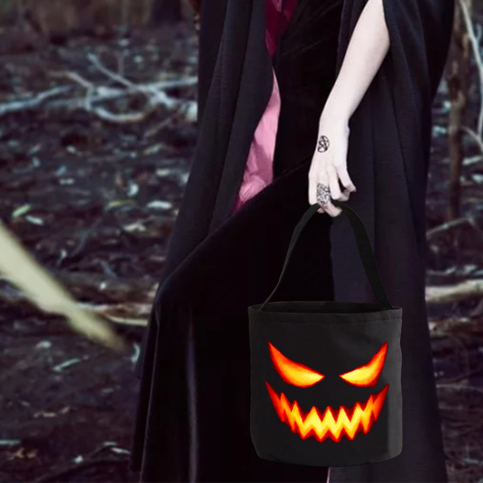 Amazon.com: Halloween Treat Bags Scary Face Trick or Treat Bag