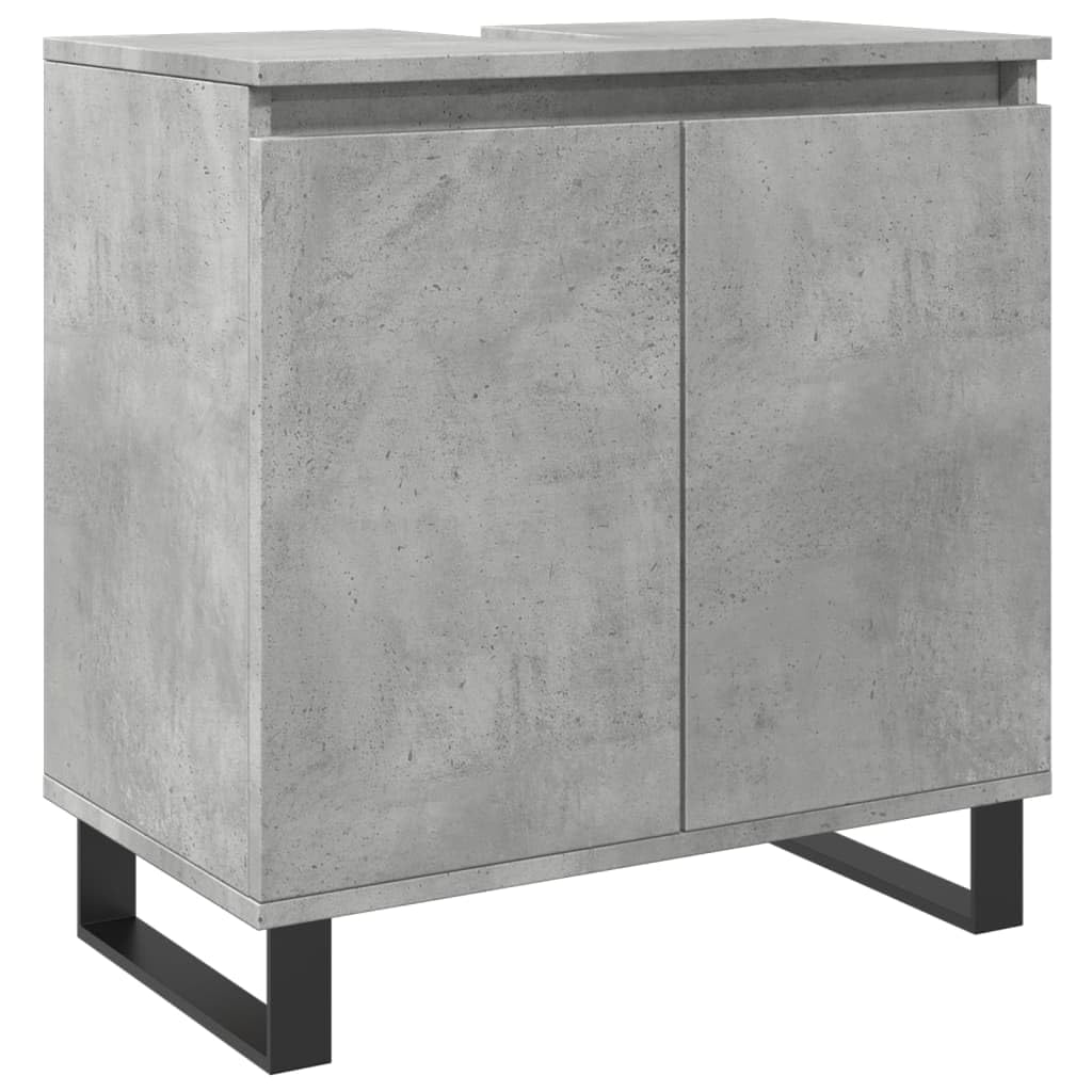ShGaxin Szafka łazienkowa Drewno inżynieryjne betonowe Szary 58x33x60 cm, Meble łazienkowe, Meble Do Szafki, Szafka Pomocnicza, Szafka mała857219