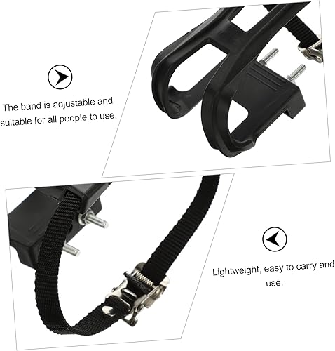 Miniatura 3 de BESPORTBLE 2 Sets Pedal Dog Muzzle Mountain Bike Pedals Foot Straps Pedals with Toe Clips Pedals Toe Straps and Clips Mountain Bike Pedal Straps