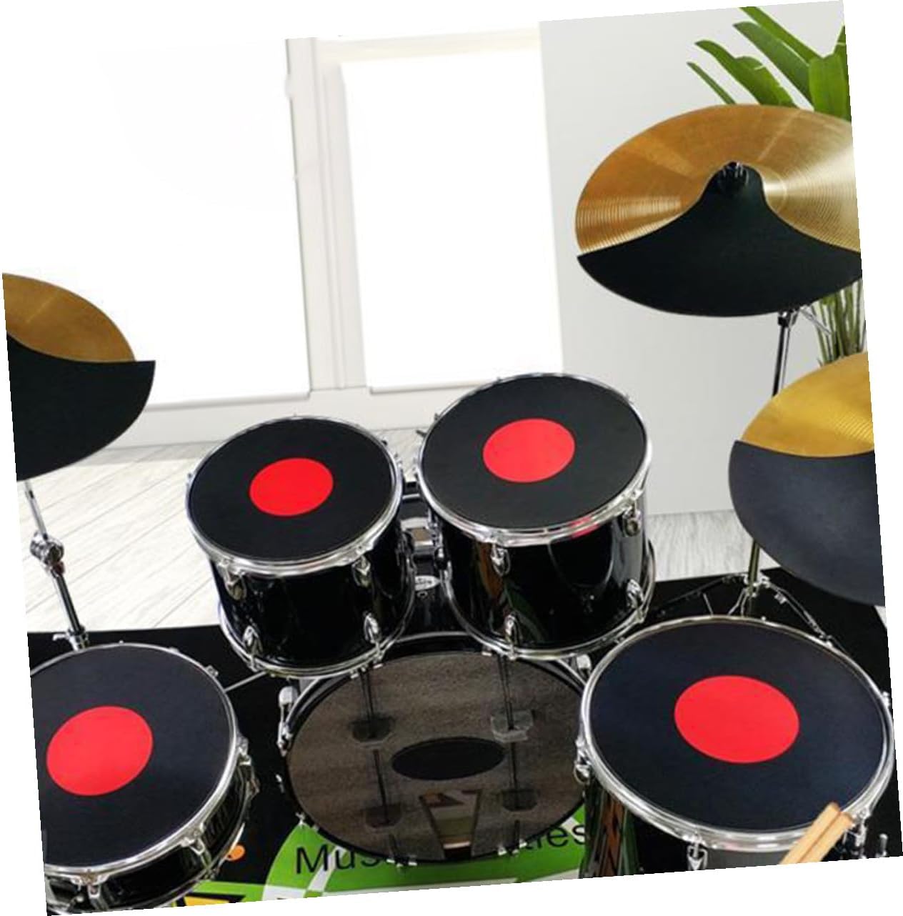 SHOWERORO 8pcs Drum Pads Practice Snare Drum Pad Mutes for Drummers Silent Accessories Easy Install Carry