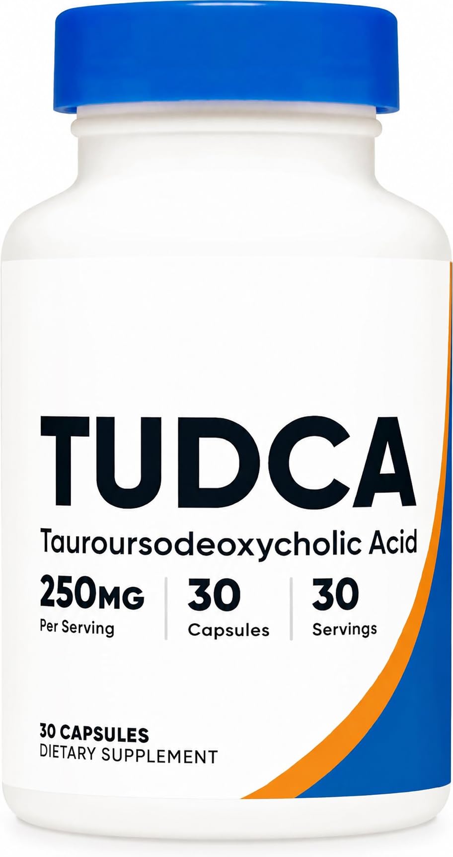 TUDCA (Tauroursodeoxycholic Acid) - Nahrungsergänzungsmittel mit 250 mg, 30 Kapseln, 30 Portionen – Glutenfrei, Gentechnikfrei