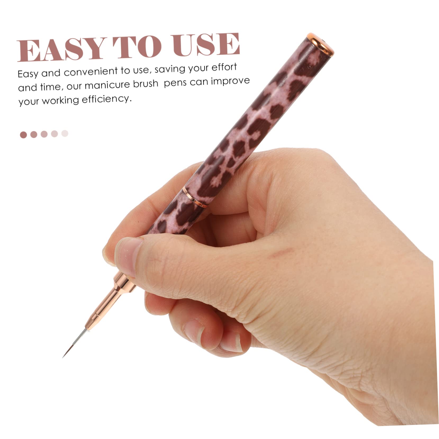 minkissy 8pezzi Pennelli Per Nail Art Pennello Per Disegno Unghie Doppio Estremità Set Professionale Per Manicure e Pennelli Resistenti e Facili Da Usare