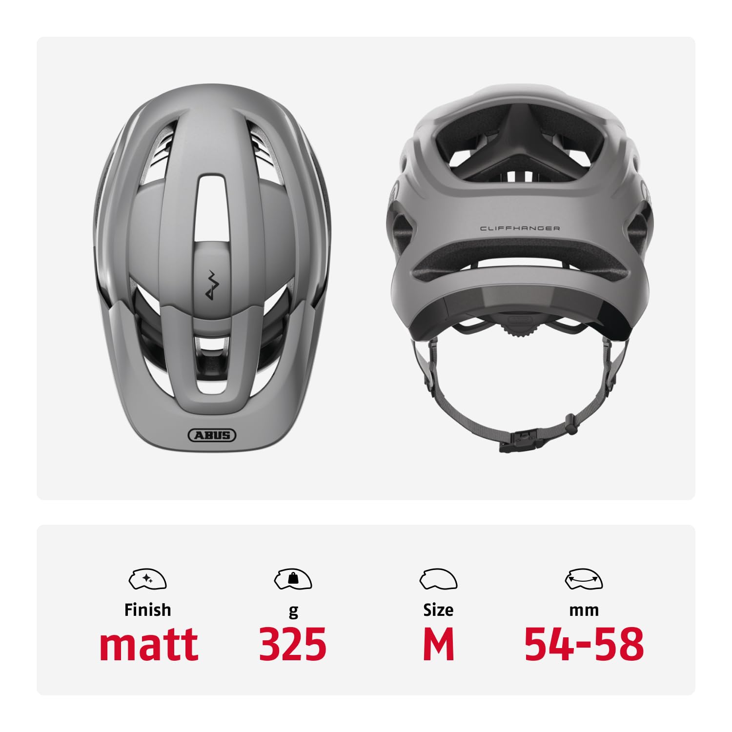 Abus Casco da MTB CliffHanger - casco da bici per percorsi impegnativi - con ampie aperture di ventilazione e fibbie TriVider - per uomo e donna