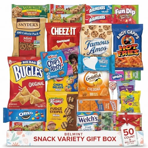 Belmint Snack Box Variety Pack - 50 Count Mothers Day Care Packag...
